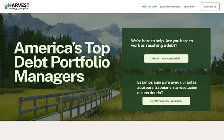 harveststrategygroup.com homepage