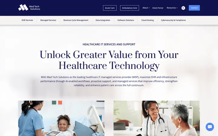 medtechsolutions.com homepage