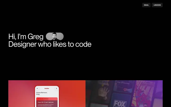 gregoxsen.com homepage