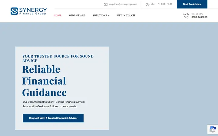 synergyfinancegroup.com homepage