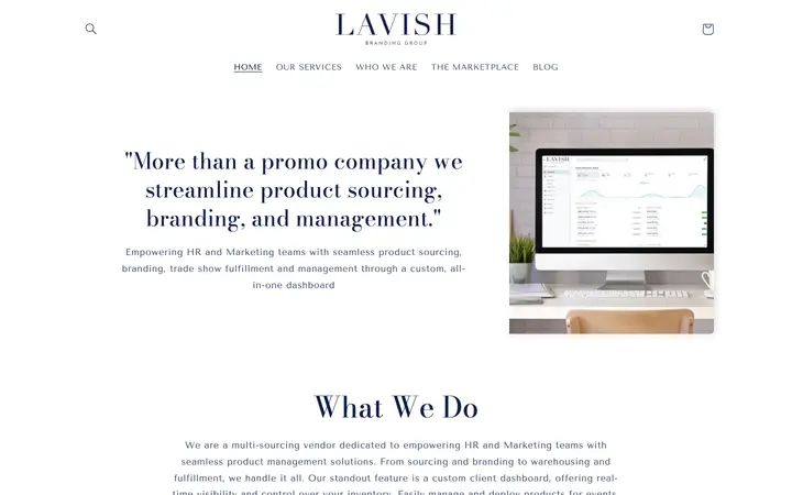 lavishbrandinggroup.com homepage