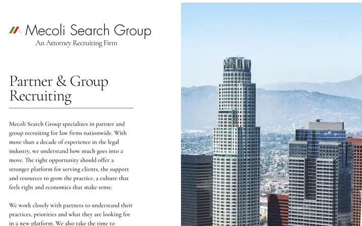 mecolisearchgroup.com homepage