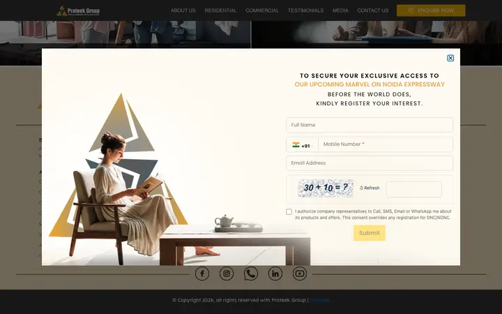 prateekgroup.com homepage