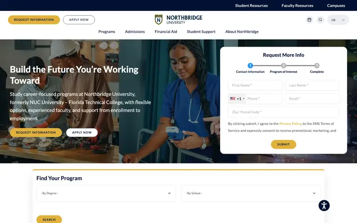 northbridge.edu homepage