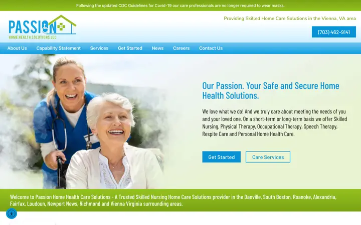passionhomehealthsolutions.com homepage