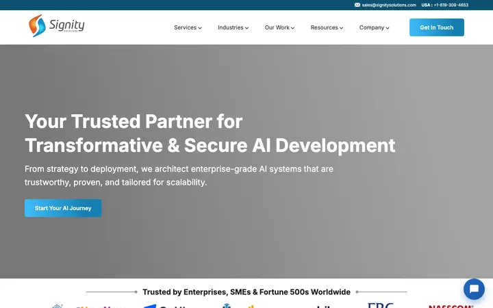 signitysolutions.com homepage
