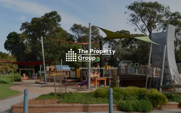 thepropertygroup.net.au homepage on desktop