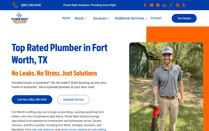 plumbrightsolutions.com homepage