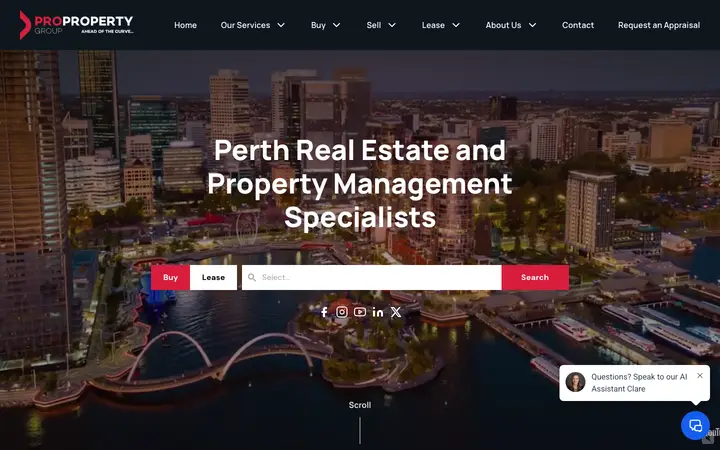 propropertygroup.com.au homepage