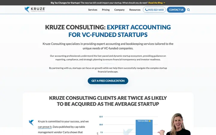 kruzeconsulting.com homepage on desktop