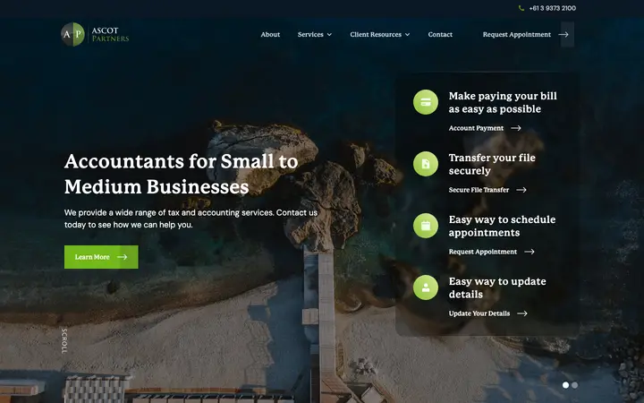 ascotpartners.com.au homepage