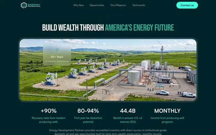 energydevelopmentpartners.com homepage