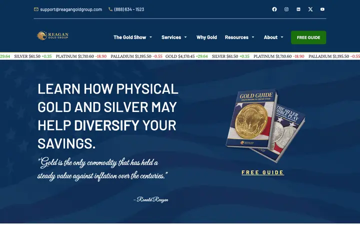 reagangoldgroup.com homepage
