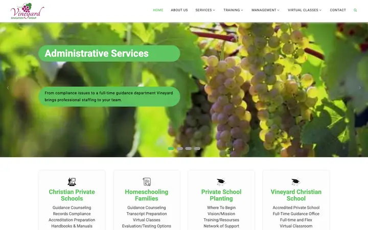 vineyardeducationgroup.com homepage