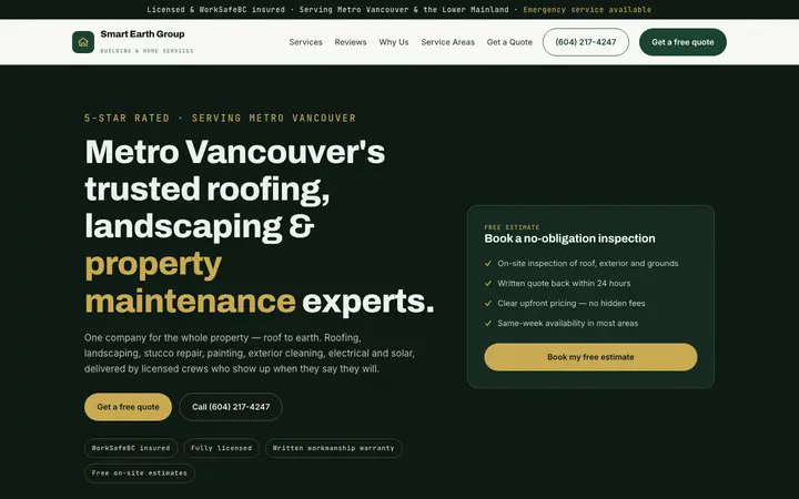 smartearthgroup.com homepage