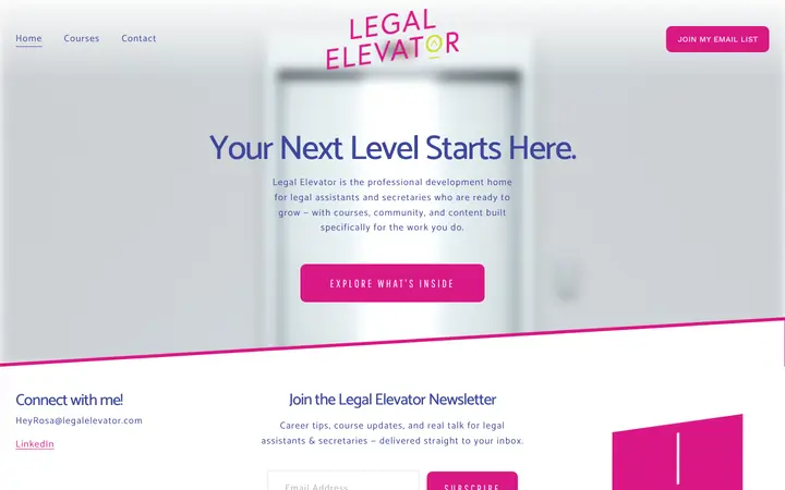 legalelevator.com homepage
