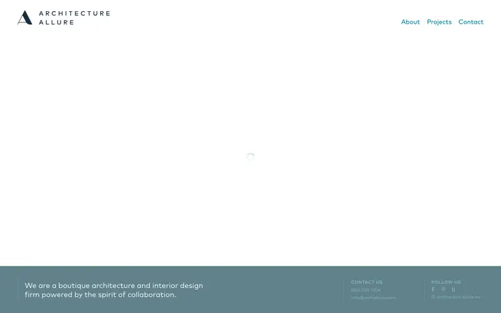 archallure.com homepage on desktop