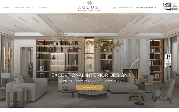 august-architects.com homepage