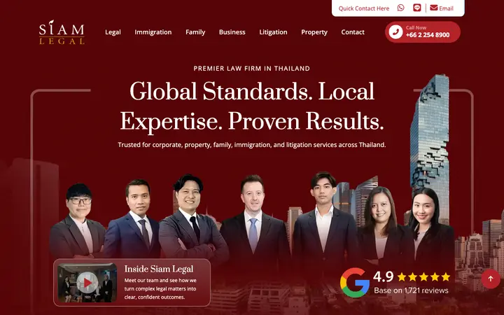 siam-legal.com homepage on desktop