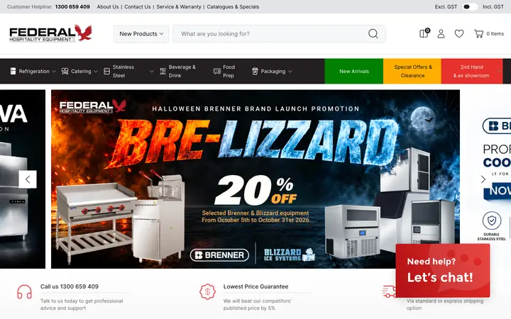 foodequipment.com.au homepage