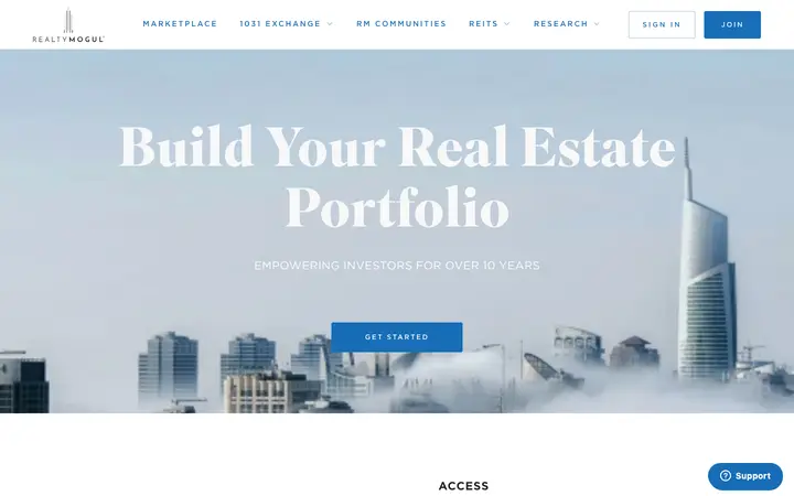 realtymogul.com homepage