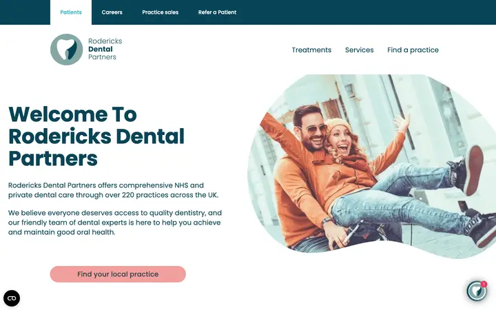 rodericksdentalpartners.co.uk homepage