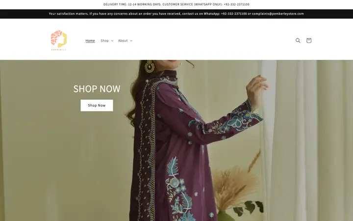 pemberleystore.com homepage
