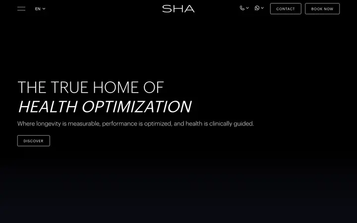 shawellness.com homepage on desktop