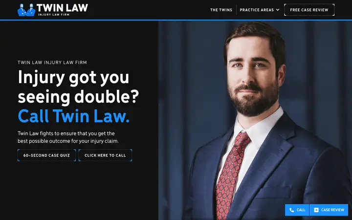 twinlaw.com homepage