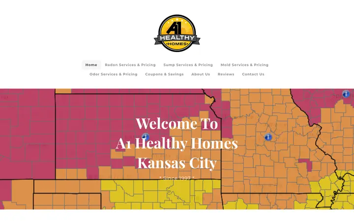 a1healthyhomes.com homepage