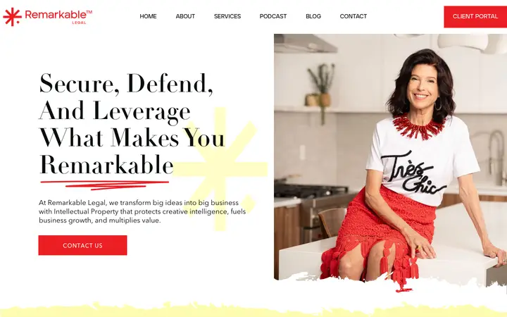 remarkablelegal.com homepage
