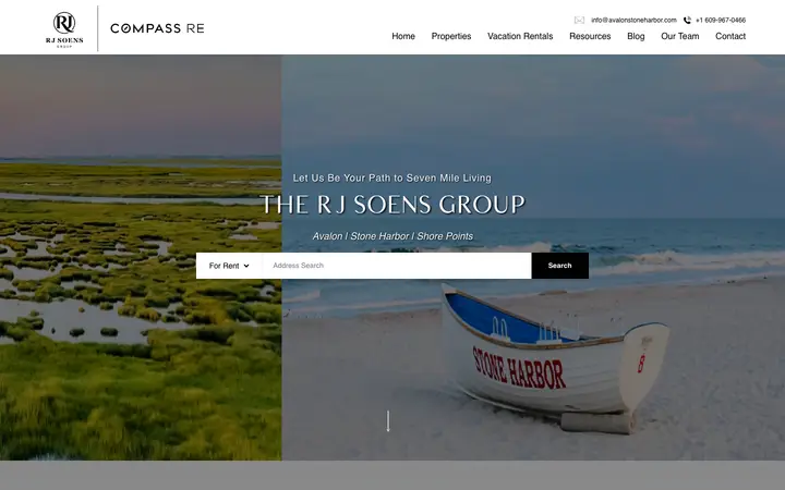 avalonstoneharbor.com homepage on desktop