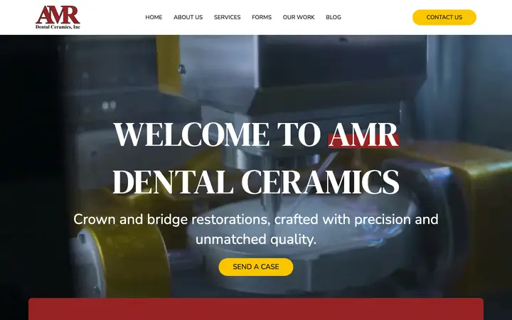 amrdentalceramics.com homepage
