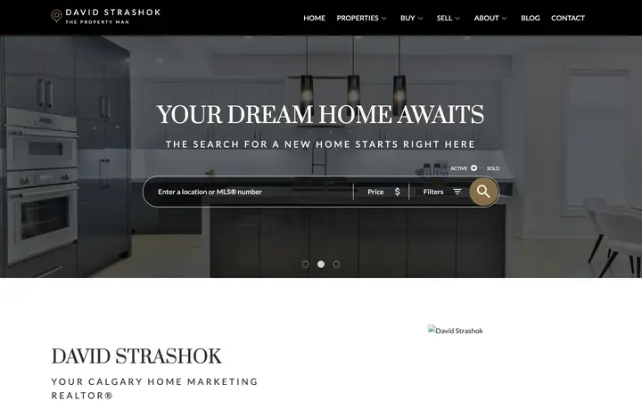 thepropertyman.ca homepage on desktop