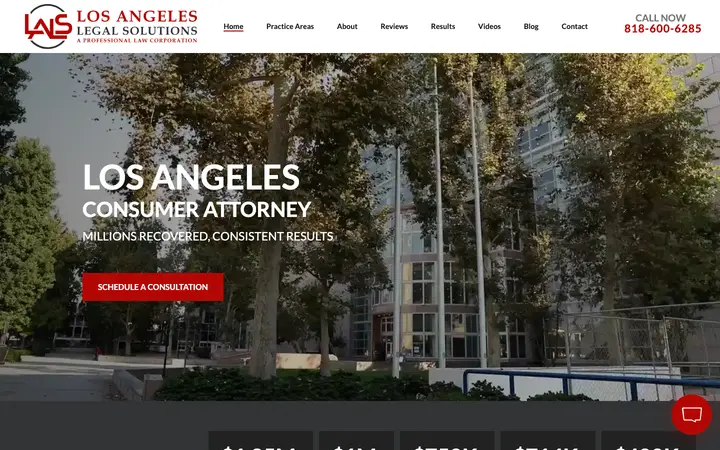 lalegalsolution.com homepage