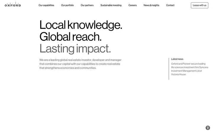 oxfordproperties.com homepage