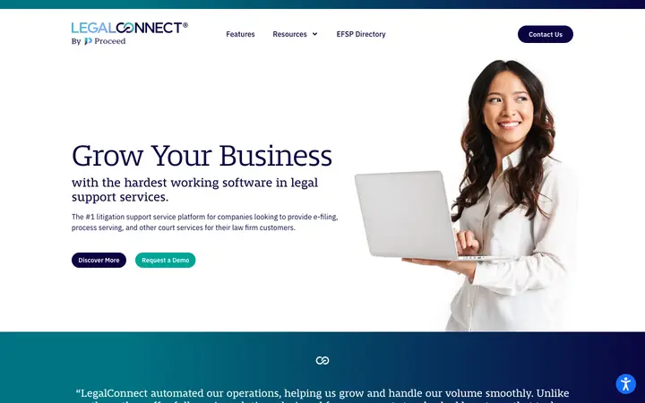 legalconnect.com homepage