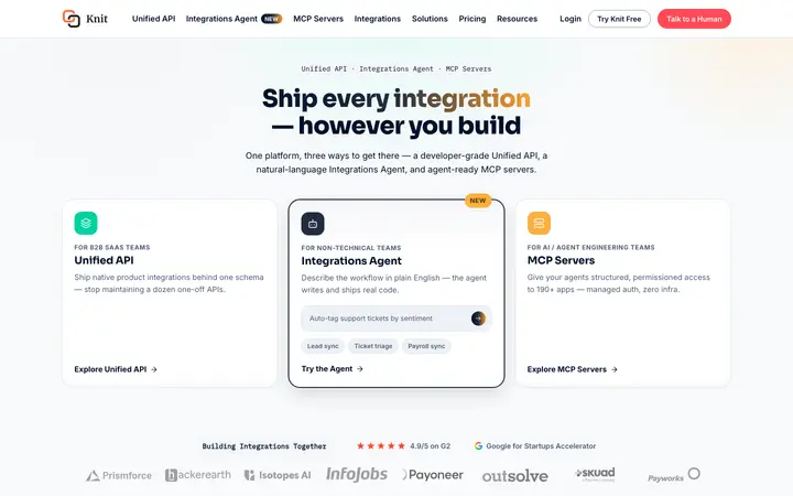 getknit.dev homepage
