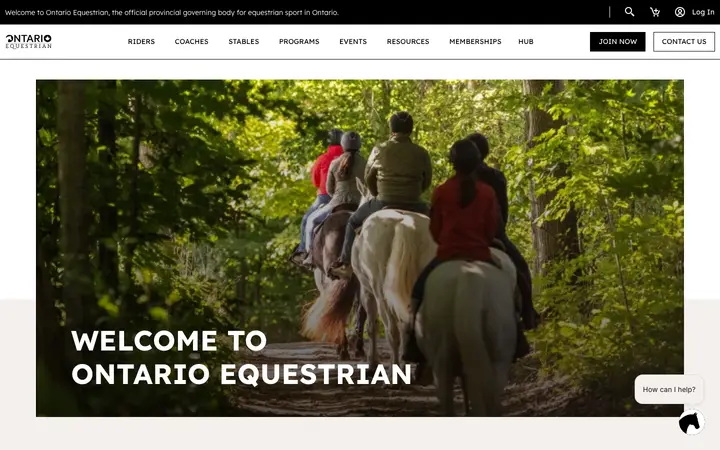 ontarioequestrian.ca homepage