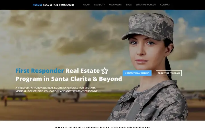 heroesrealestateprogram.com homepage