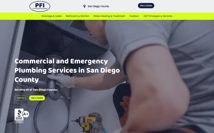 pfiplumbing.com homepage
