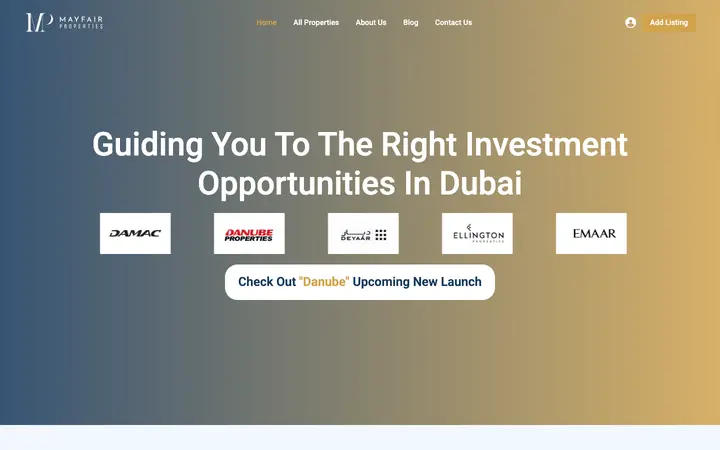 mayfairproperties.ae homepage