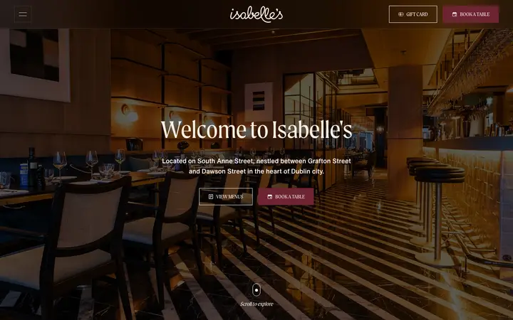 isabelles.ie homepage