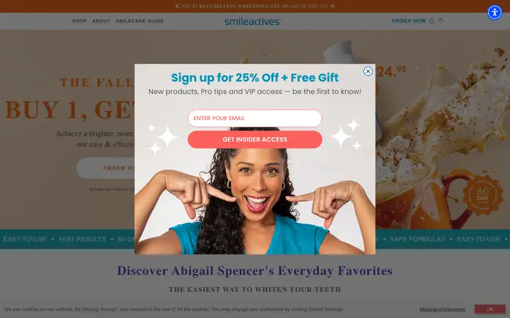 smileactives.com homepage
