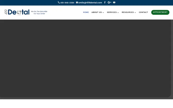 419dental.com homepage