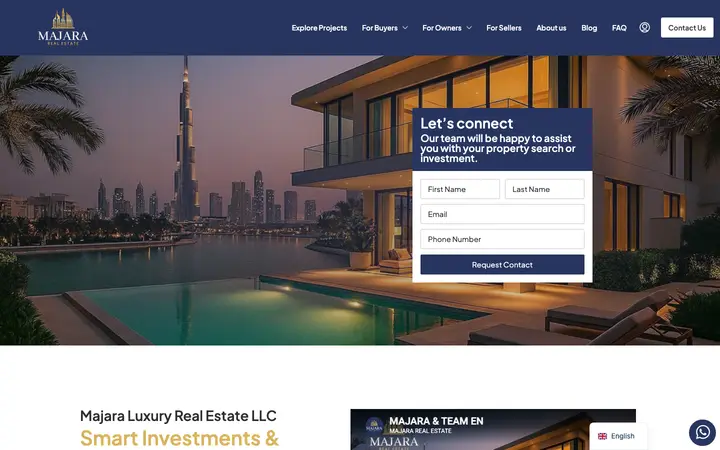 majara-realestate.com homepage