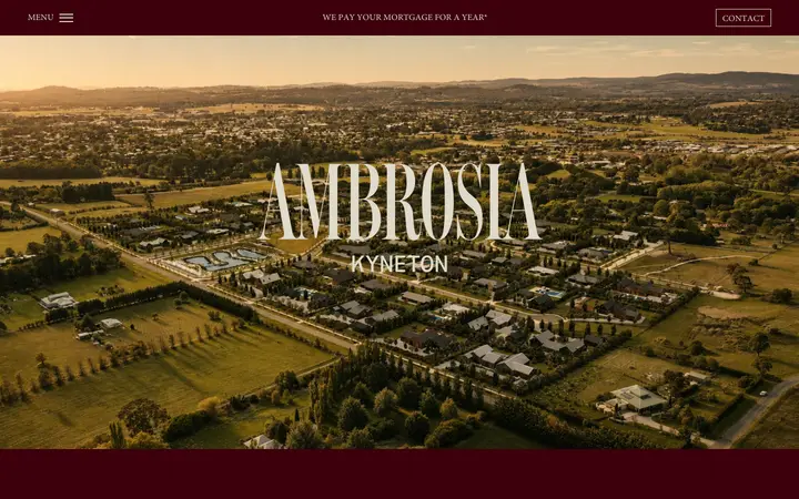 ambrosiaestate.com.au homepage