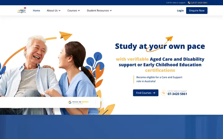 apextraining.edu.au homepage