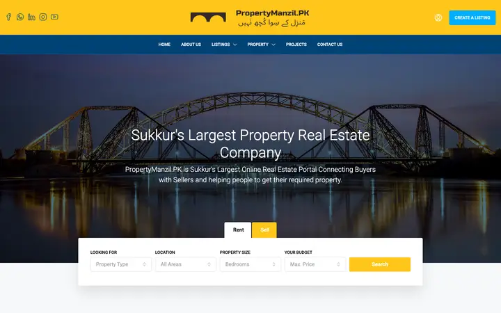 propertymanzil.pk homepage