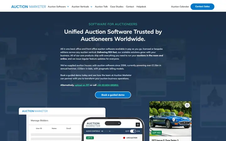 auctionmarketer.co.uk homepage